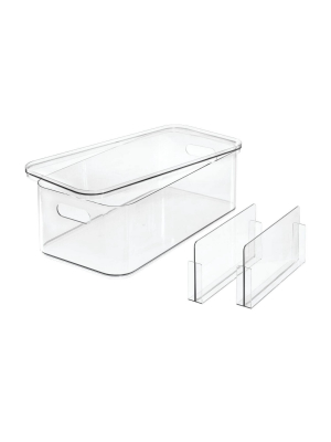 Idesign 16"x8"x5" Bin With Lid