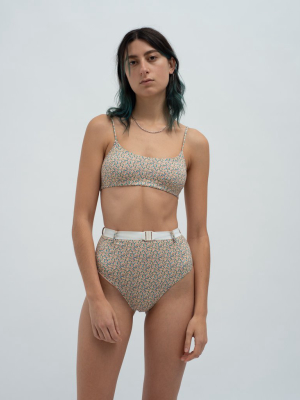 Bikini Crop Top Made With Dizzy Floral Liberty Fabric