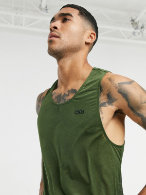 Asos 4505 Training Tank In Sheer Slub Jersey With Quick Dry