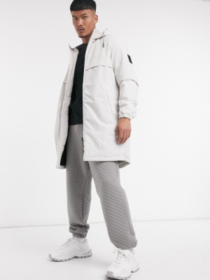 Jack & Jones Core Parka With Hood In White
