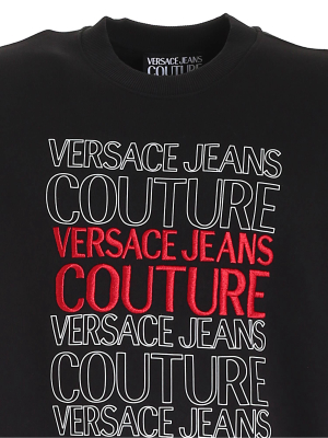 Versace Jeans Couture Logo Intarsia Crewneck Sweatshirt