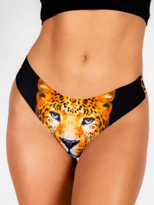 The Leopards Purr | Leopard Printed Seamless Thong