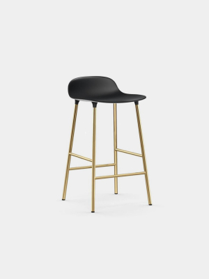 Form Stool, Brass Legs