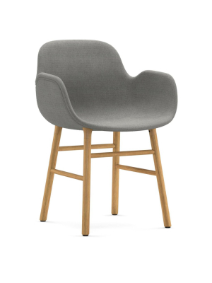 Form Armchair: Walnut Or Oak Upholstered