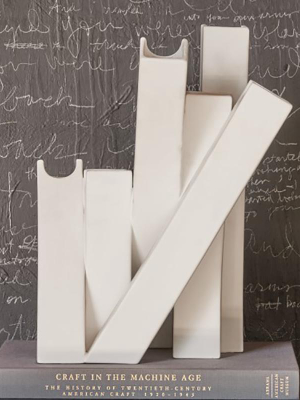 Studio A Collage Vase - Matte White