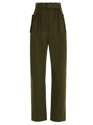 Alberta Ferretti Belted Cargo Pants