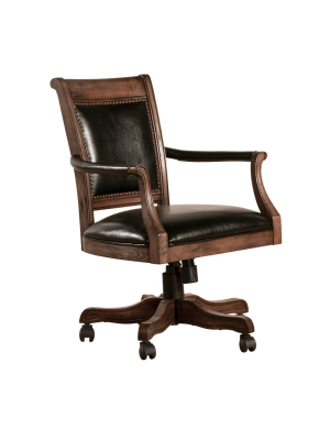 Freeport Wood Caster Chair With Arms Walnut - Hillsdale Furniture