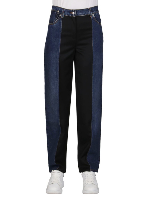 Alexander Mcqueen Panelled Straight-leg Jeans