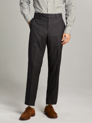 Sutton Stretch Tropical Wool Suit Trouser In Dark Charcoal
