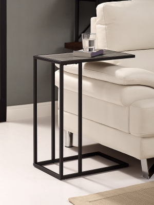 20” Modern Two Tone C Side Table - Saracina Home