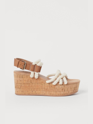 Wedge-heeled Sandals