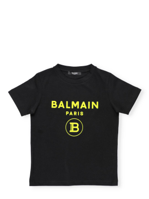 Balmain Kids Logo Printed T-shirt