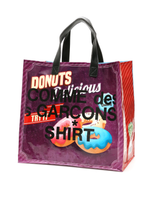 Comme Des Garçons Shirt Printed Tote Bag