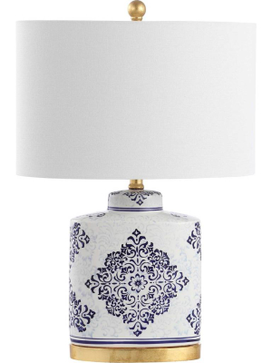 Kailey Table Lamp Blue/white (set Of 2)