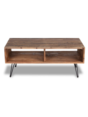 42" Turner Foldable Coffee Table Reclaimed Brown - Crawford & Burke