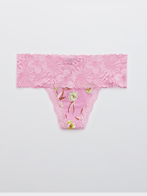 Aerie Garden Party Thong Underwear