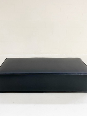 The Forsyth Large Ottoman In Leather