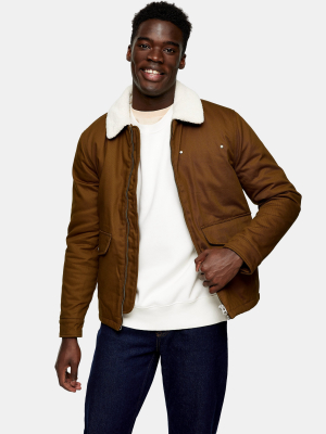 Tan Harrington Borg Jacket