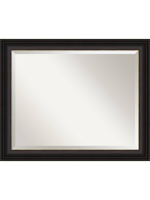 32" X 26" Trio Oil Rubbed Framed Bathroom Vanity Wall Mirror Bronze - Amanti Art