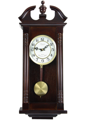 Bedford Clock Collection 27.5 Inch Cherry Oak Wall Clock