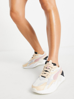 Puma Rs-x3 Sneakers In Beige And Pink