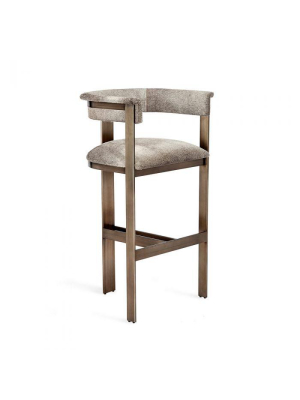 Darcy Hide Bar Stool - Bronze