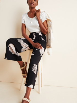 Odette Swan-printed Trousers