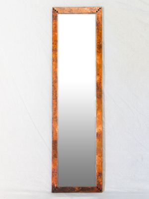 Hammered Copper Floor Mirror