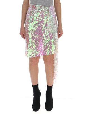 Circus Hotel Asymmetric Sequins Skirt