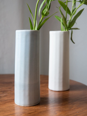 Bloom Porcelain Vase - Silk White