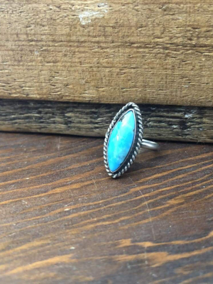 Marquis Turquoise W/ Rope Ring | Vintage