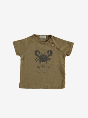 Crab Cotton T-shirt Camel | Bean's Barcelona