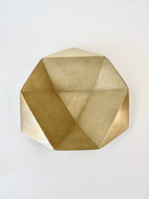 Brass Origami Bowl - Large