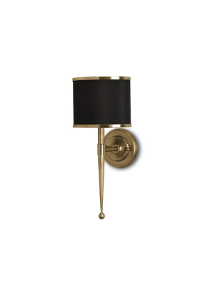 Primo Black Brass Wall Sconce