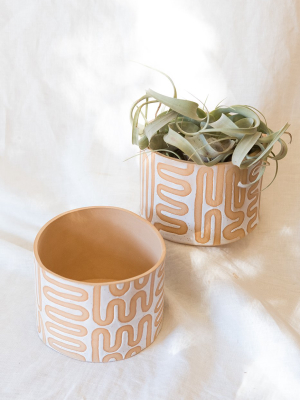 Curious Clay Wiggle Plant Pot