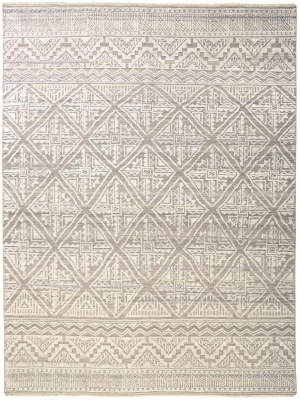 Feizy Payton Nomadic Diaimond Pattern Rug - Ivory - Available In 9 Sizes