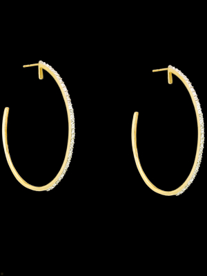 Xl Pave Hoop Earrings