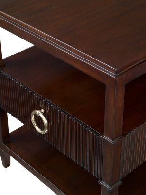 Reeded End Table