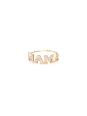 14k Pave Diamond 4 Letter Ring