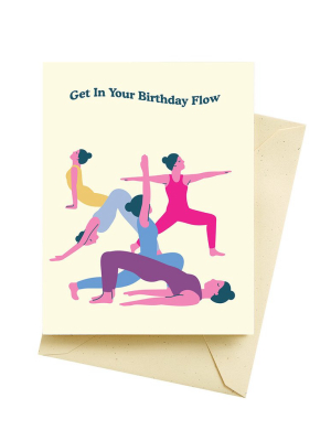 Seltzer Goods Yoga Birthday Card