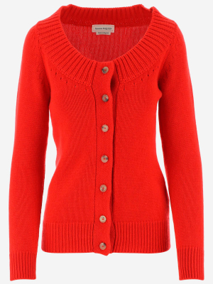 Alexander Mcqueen Scoop Neck Buttoned Cardigan