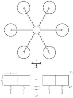 Echo 6-light Chandelier