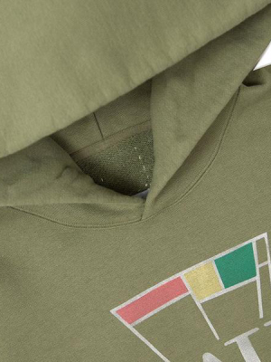 Visvim Stencil Pullover Hoodie 'battery' - Olive