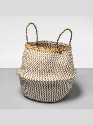 Round Palm Leaf Decorative Baskets White - Opalhouse™