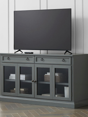 Cameo 62" Grey Modular Media Console With Glass Doors