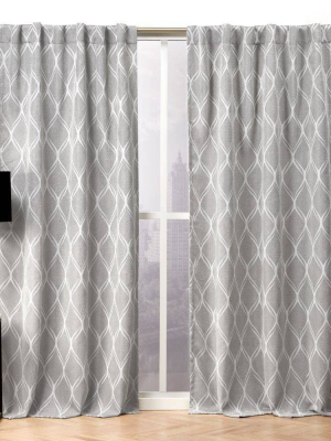 Circuit Hidden Tab Top Curtain Panel Pair - Nicole Miller