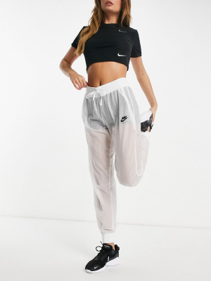 Nike Air Running Logo Sweatpants In White