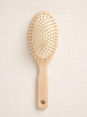 Hair Brush With Wood Pins