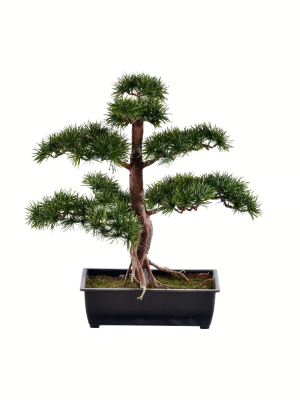 Vickerman Artificial Potted Guest Greeting Pine Tree.