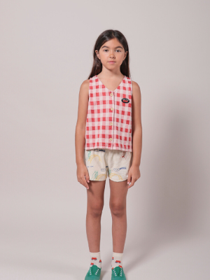 Bobo Choses Vichy Buttoned Top